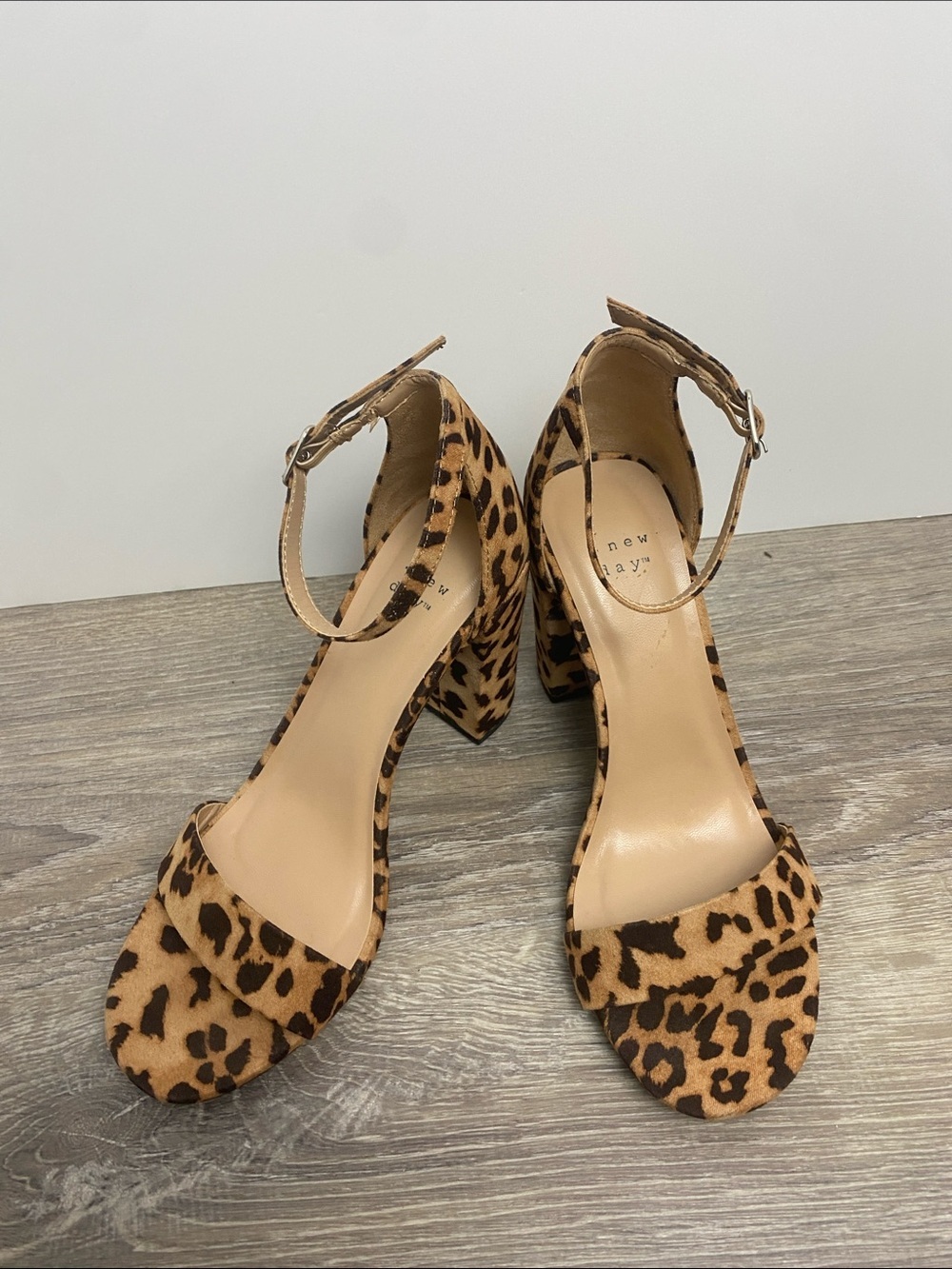 a new day Leopard Print Ankle-Strap Block Heels - Brown/Tan - Picture 6 of 6